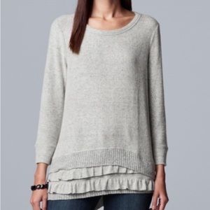 NWT Simply Vera Vera Wang ruffle sweatshirt